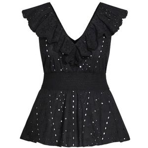 City Chic black lace peplum top